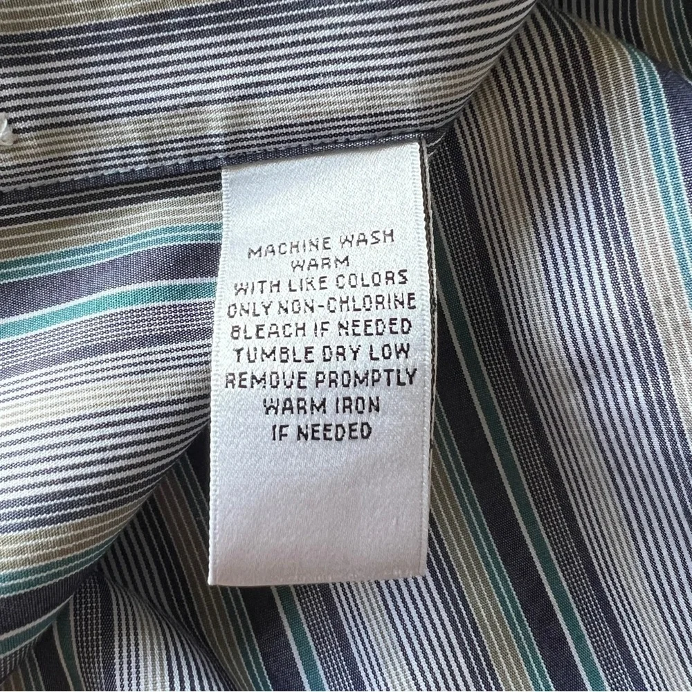 Vintage Enro Non-Iron Striped Wrinkle Resistant Short Sleeve Button Up Shirt - Picture 6 of 6